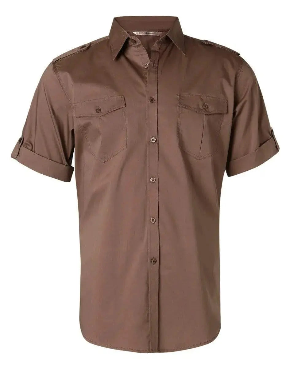 BENCHMARK Men's Short Sleeve Military Shirt M7911 Metro Workwear.